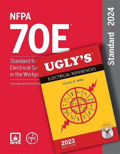 NFPA 70E, Standard for Electrical Safety in the Workplace, 2024 Edition Perfect Paperback + Ugly’s Electrical References, 2023 Edition Spiral-bound