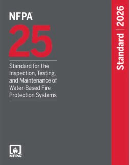 NFPA 25 Standard for Inspection, Testing & Maintenance of Water-Based Fire Protection Systems 2026