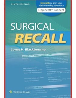 Surgical Recall 9th Edition Book By Lorne Blackbourne: ISBN 9781975152949