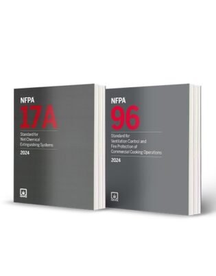 NFPA 17A Standard for Wet Chemical Extinguishing Systems 2024 Edition + NFPA 96 Standard for Ventilation Control and Fire Protection of Commercial Cooking Operations 2024 Edition Combo